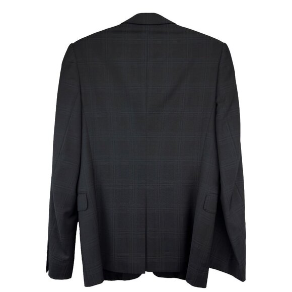 PHILIPPE DUBUC Single Breasted Plaid Dark Gray Blazer & Pants Suit Size 38R / 30 - Picture 2 of 10